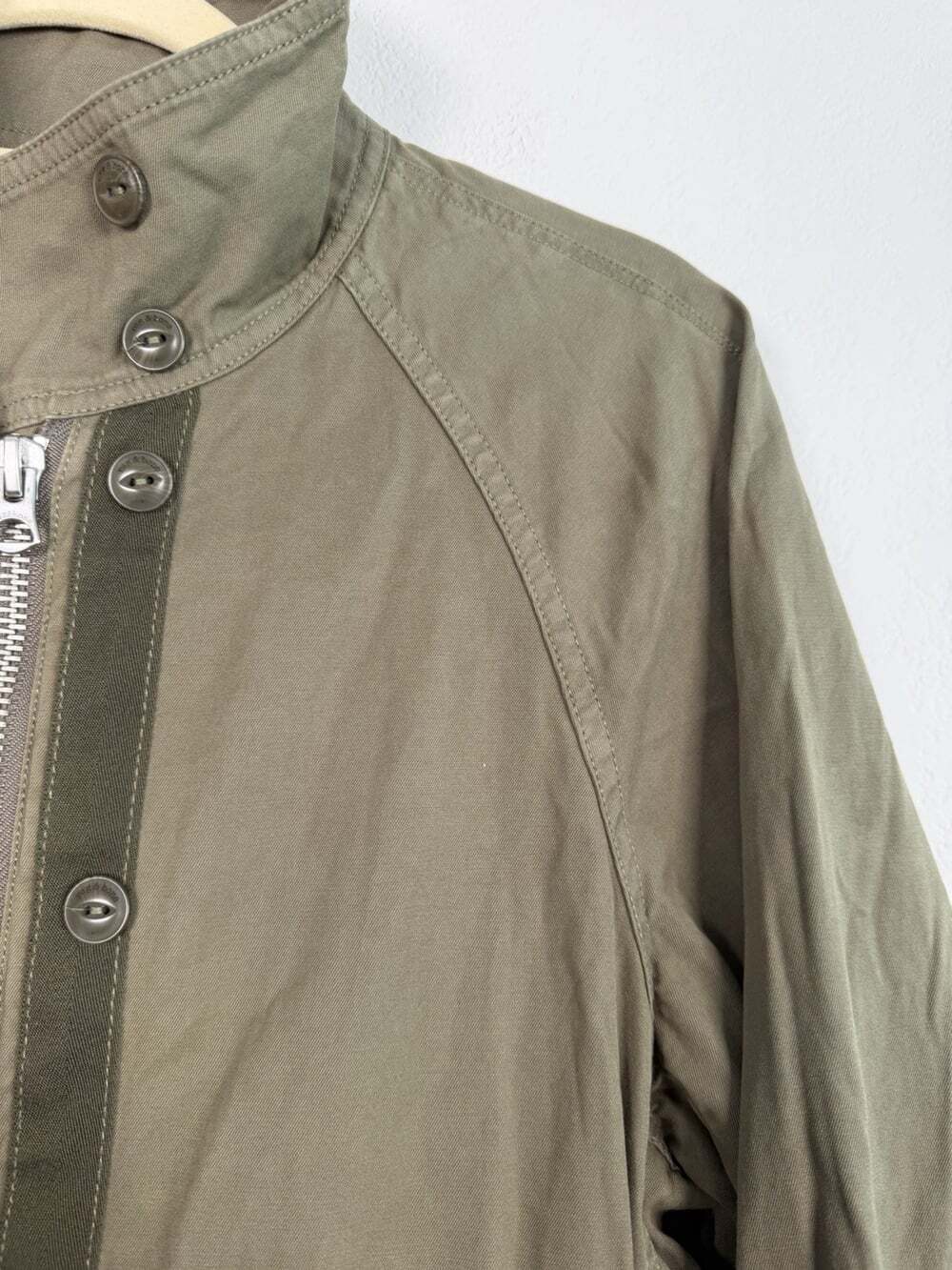 Rag And Bone Mazie Cotton-gabardine Jacket Size Large Olive Green Utility Coat - Picture 3 of 16